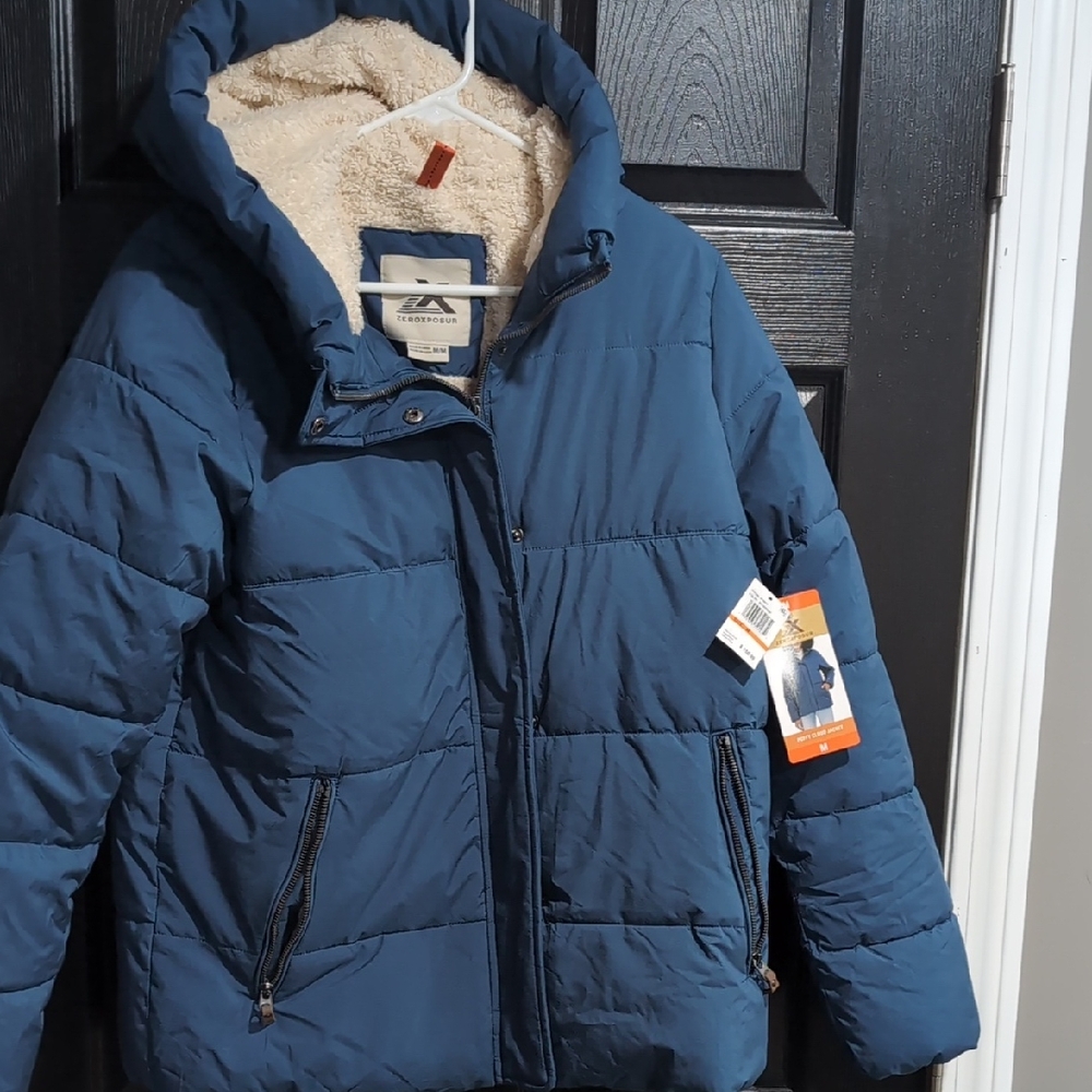 Women's Blue Puffer Jacket